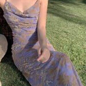BOHEME SPAGHETTI STRAP FLORAL VELVET MIDI DRESS